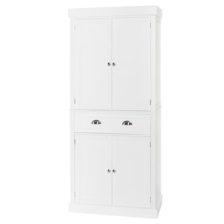 [US Warehouse] Double Doors Up and Down Wooden Storage Cabinet with Drawer