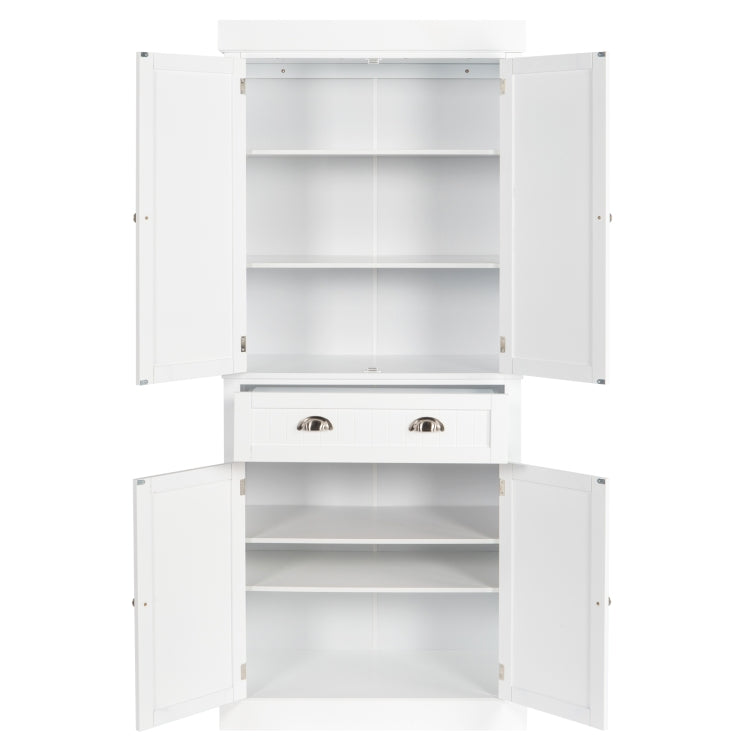 [US Warehouse] Double Doors Up and Down Wooden Storage Cabinet with Drawer