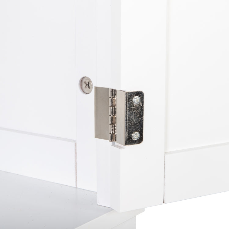 [US Warehouse] Double Doors Up and Down Wooden Storage Cabinet with Drawer