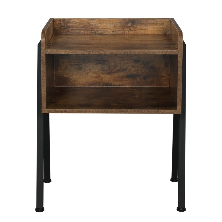 [US Warehouse] Steel Frame Industrial Furniture Nightstand, Size: 42x35x52cm