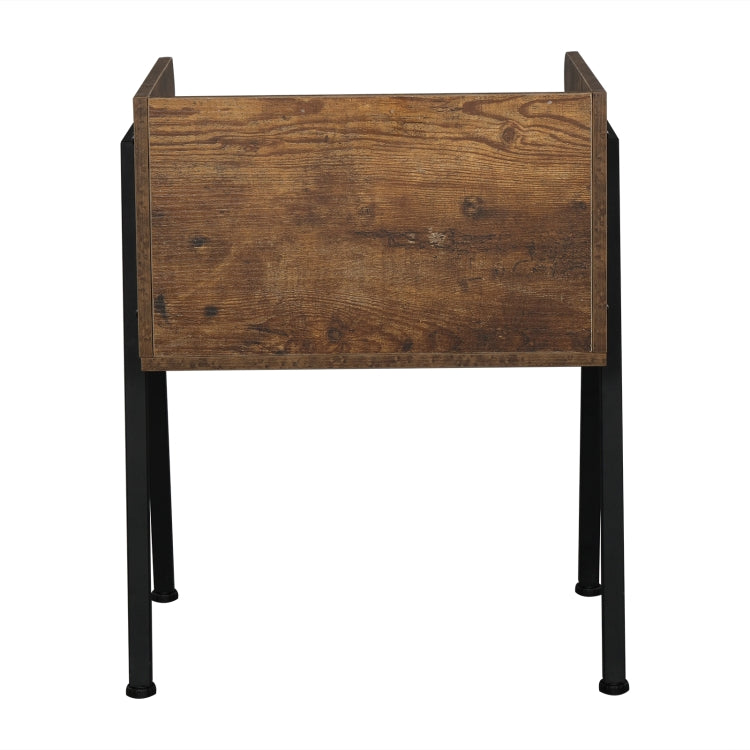 [US Warehouse] Steel Frame Industrial Furniture Nightstand, Size: 42x35x52cm