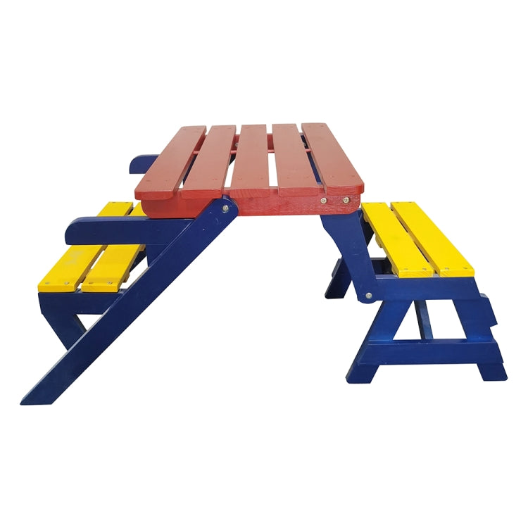 [US Warehouse] One-piece Wooden Multifunctional Deformable Children Table and Chair