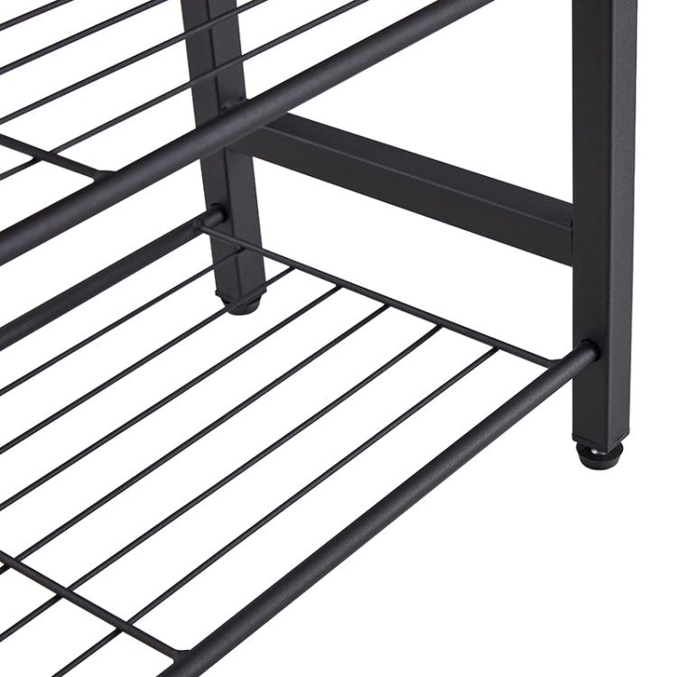 [US Warehouse] Rectangular 4-Tier Metal Shoe Rack, Size: 31.49 x 26.57 x 10.62 inch