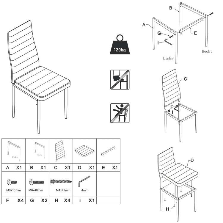 [EU Warehouse] 6 PCS Velvet High-back Horizontal Line Dining Chair Sofa Chair, Size: 115 x 46 x 25cm(Dark Green)
