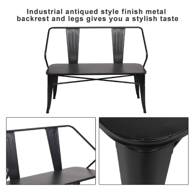 [US Warehouse] 45 inch Pure Iron Industrial Wind Bench