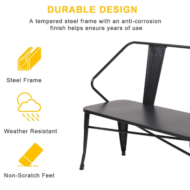 [US Warehouse] 45 inch Pure Iron Industrial Wind Bench