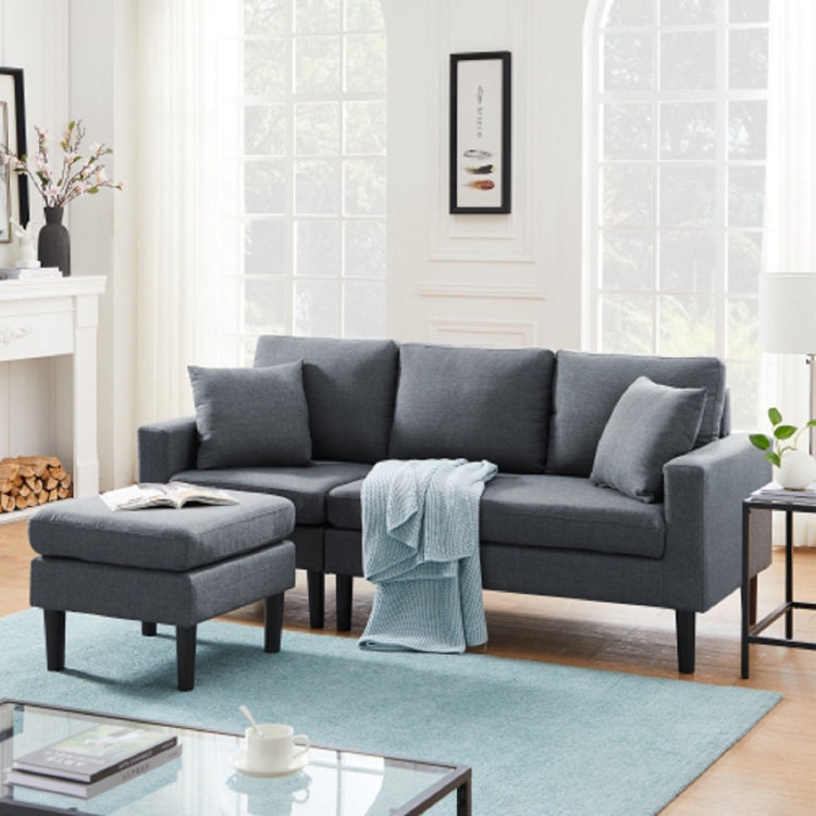 [US Warehouse] Living Room Furniture Four Seat Sofa with Pillow