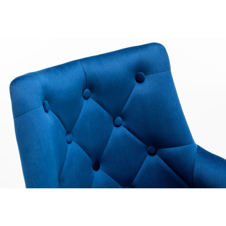 [US Warehouse] Home High Back Office Chairs with Backrest & Wheels & Can Rotate 360 Degrees(Blue)