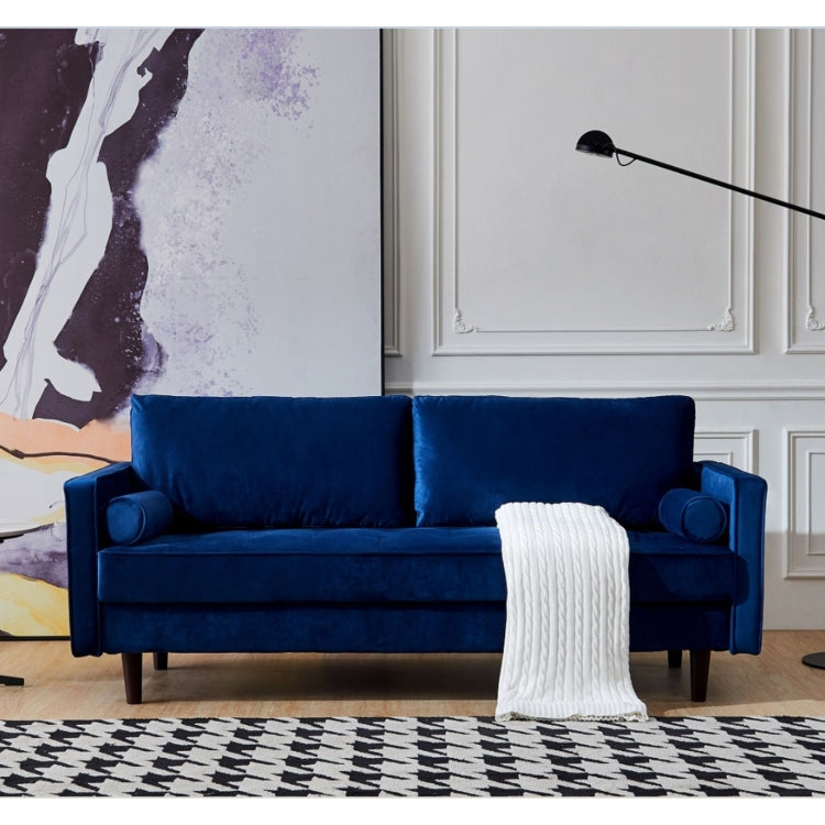 [US Warehouse] Mid-Century Modern Velvet fabric Bench Sectional Couch Sofa, Size: 75.6x31.5x32.7 inch