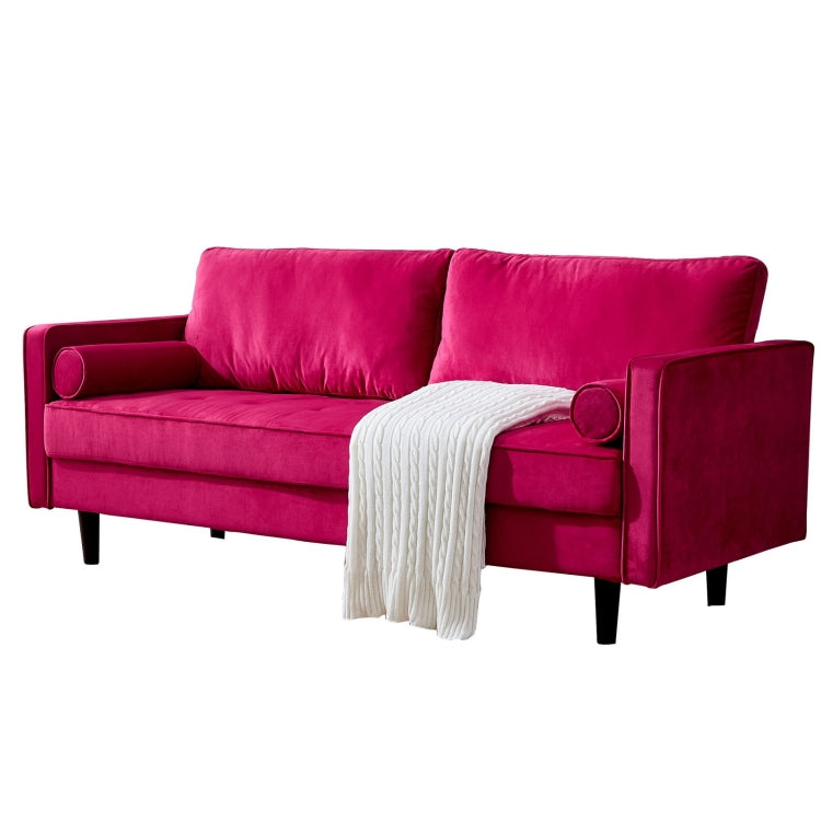 [US Warehouse] Mid-Century Modern Velvet fabric Bench Sectional Couch Sofa, Size: 75.6x31.5x32.7 inch