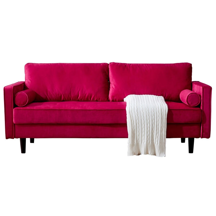 [US Warehouse] Mid-Century Modern Velvet fabric Bench Sectional Couch Sofa, Size: 75.6x31.5x32.7 inch