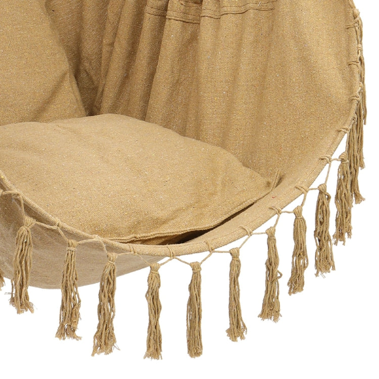 [US Warehouse] Tassel Plus Pillow Hanging Chairs, Size: 1.5x1.2m(Coffee)