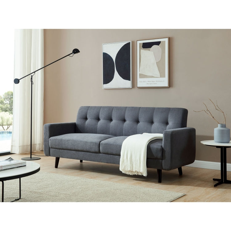 [US Warehouse] Mid-Century Modern Fabric Double Sofa, Size: 79x30x33 inch