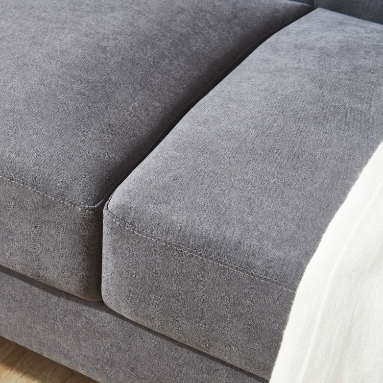 [US Warehouse] Mid-Century Modern Fabric Double Sofa, Size: 79x30x33 inch
