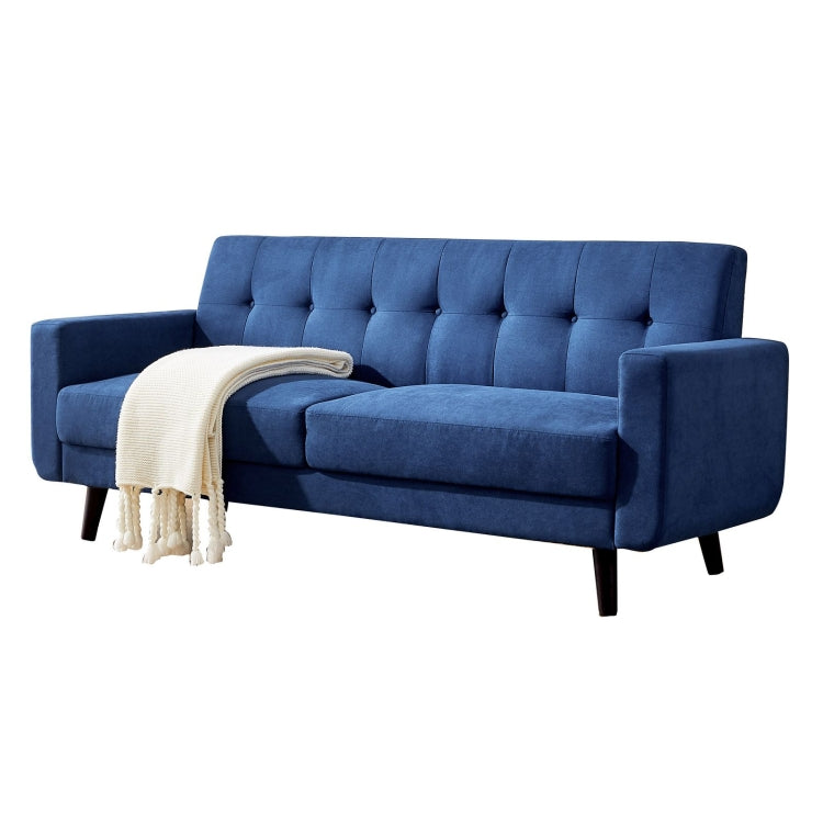[US Warehouse] Mid-Century Modern Fabric Double Sofa, Size: 79x30x33 inch