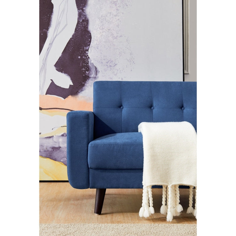 [US Warehouse] Mid-Century Modern Fabric Double Sofa, Size: 79x30x33 inch