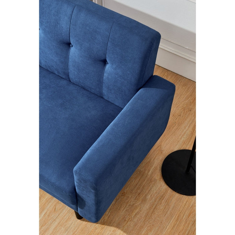[US Warehouse] Mid-Century Modern Fabric Double Sofa, Size: 79x30x33 inch