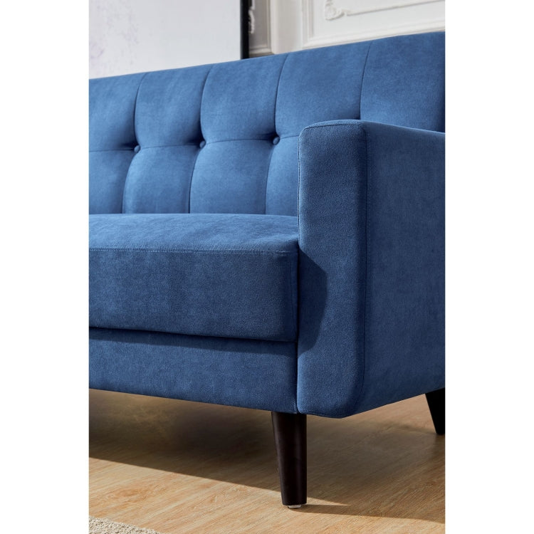 [US Warehouse] Mid-Century Modern Fabric Double Sofa, Size: 79x30x33 inch