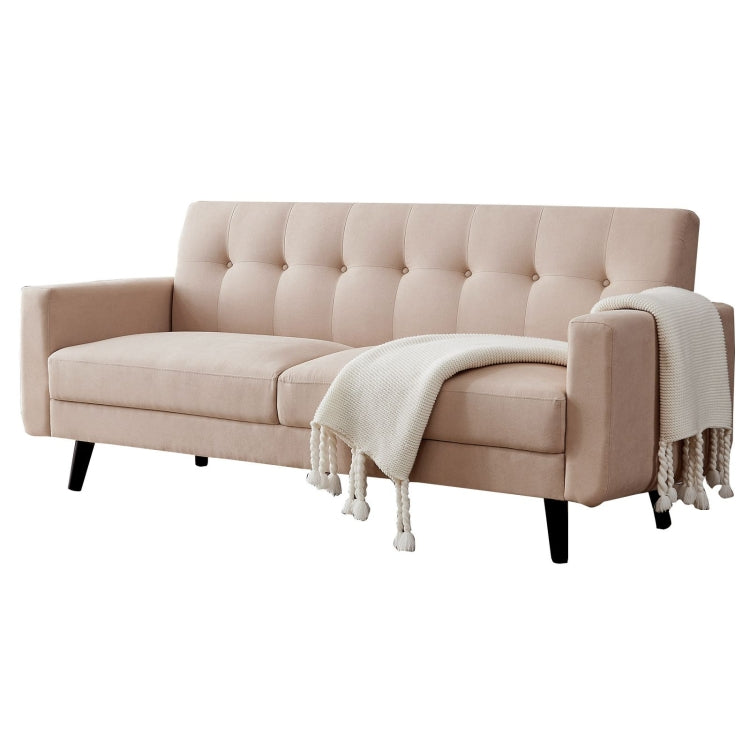 [US Warehouse] Mid-Century Modern Fabric Double Sofa, Size: 79x30x33 inch