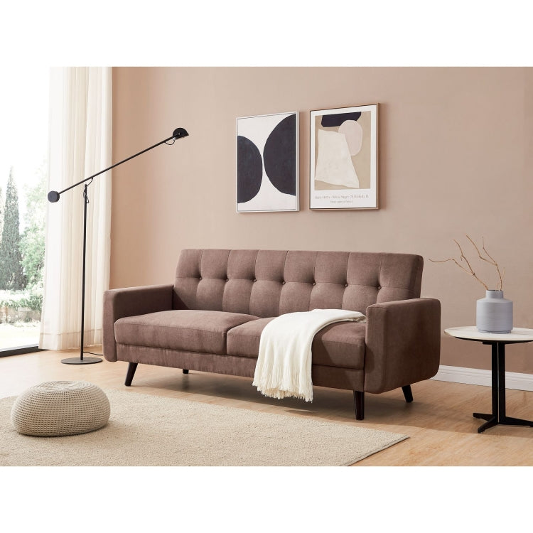 [US Warehouse] Mid-Century Modern Fabric Double Sofa, Size: 79x30x33 inch