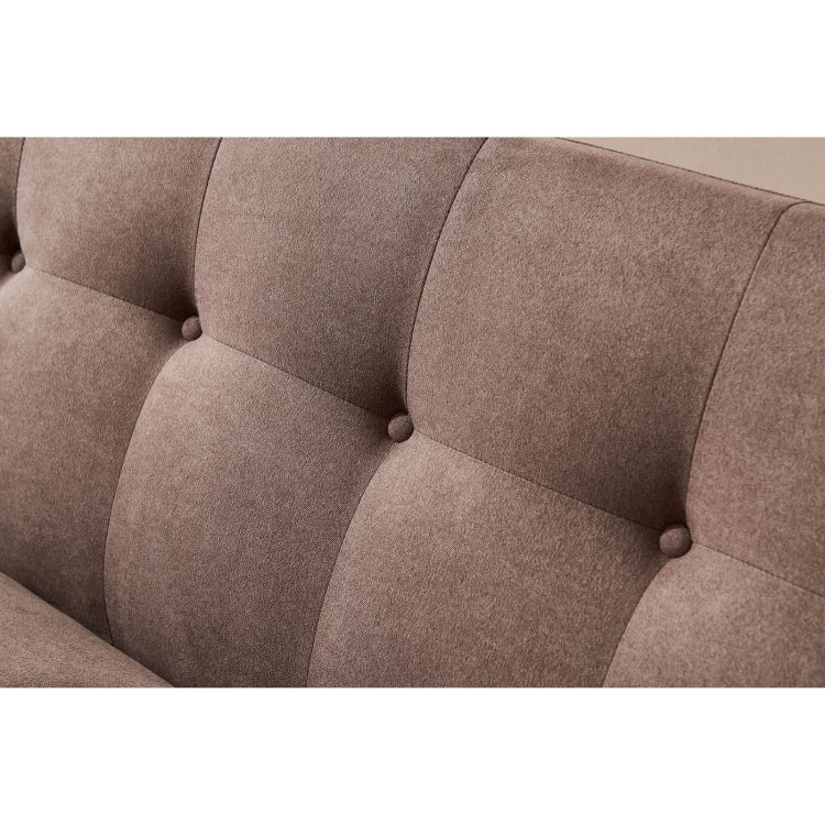 [US Warehouse] Mid-Century Modern Fabric Double Sofa, Size: 79x30x33 inch