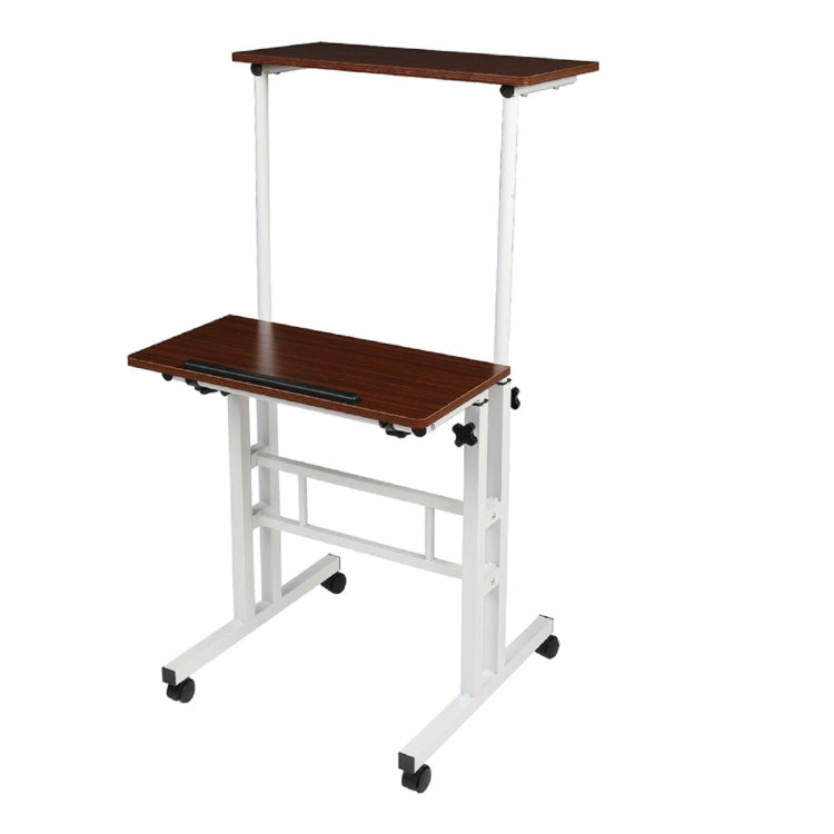 [US Warehouse] Dual Desktop Standing Double Tube Lifting Computer Desk, Size: 60x54x70cm