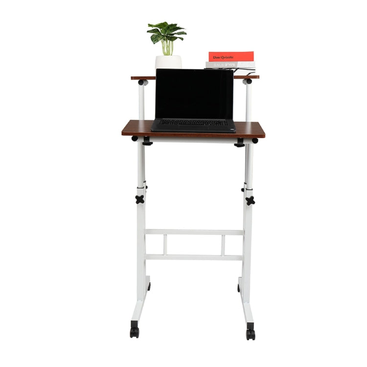 [US Warehouse] Dual Desktop Standing Double Tube Lifting Computer Desk, Size: 60x54x70cm