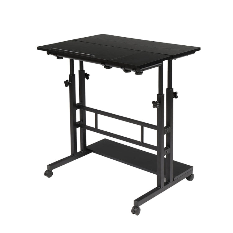 [US Warehouse] Dual Desktop Standing Double Tube Lifting Computer Desk, Size: 80x54x70cm
