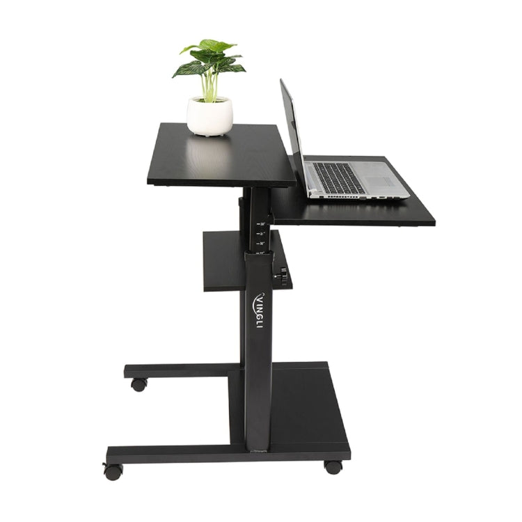 [US Warehouse] Three Desktop Standing Single Tube Lifting Computer Desk, Size: 70x70x65.5cm