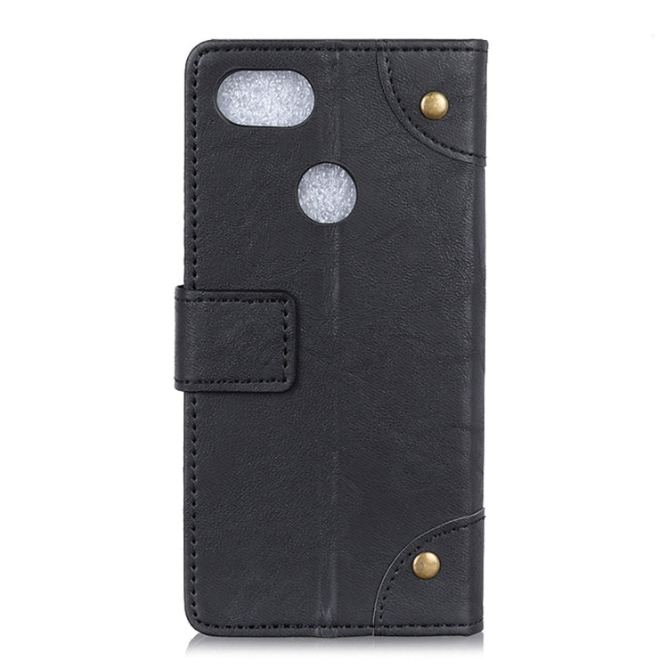 Copper Buckle Retro Crazy Horse Texture Horizontal Flip Leather Case for Google Pixel 3, with Holder & Card Slots & Wallet