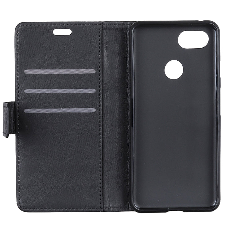 Copper Buckle Retro Crazy Horse Texture Horizontal Flip Leather Case for Google Pixel 3, with Holder & Card Slots & Wallet