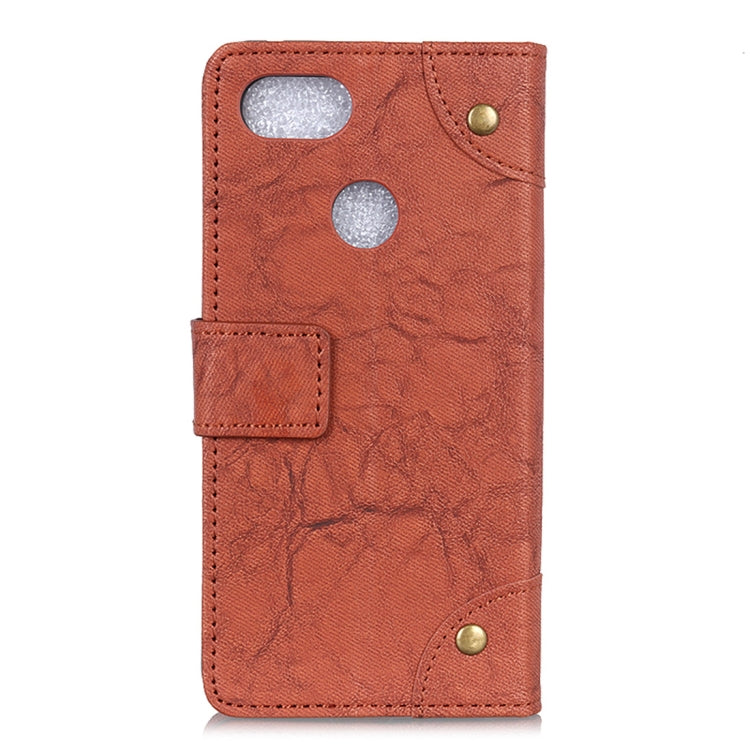 Copper Buckle Retro Crazy Horse Texture Horizontal Flip Leather Case for Google Pixel 3, with Holder & Card Slots & Wallet