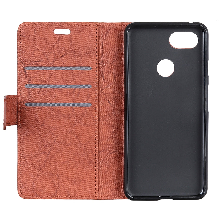 Copper Buckle Retro Crazy Horse Texture Horizontal Flip Leather Case for Google Pixel 3, with Holder & Card Slots & Wallet