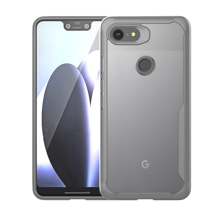 Transparent PC + TPU Full Coverage Shockproof Protective Case for Google Pixel 3 XL (Grey)