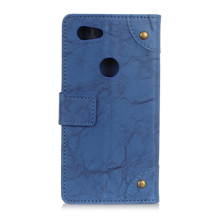 Copper Buckle Retro Crazy Horse Texture Horizontal Flip Leather Case for Google Pixel 3 Lite XL / Pixel 3A XL, with Holder & Card Slots & Wallet