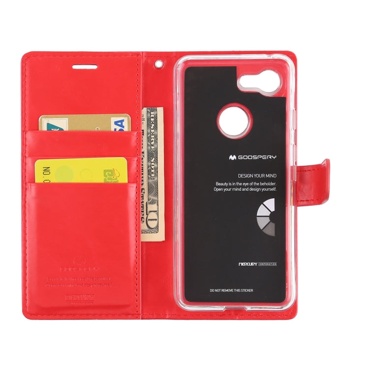 GOOSPERY BLUE MOON DIARY Crazy Horse Texture Horizontal Flip Leather Case for Google Pixel 3, with Holder & Card Slots & Wallet