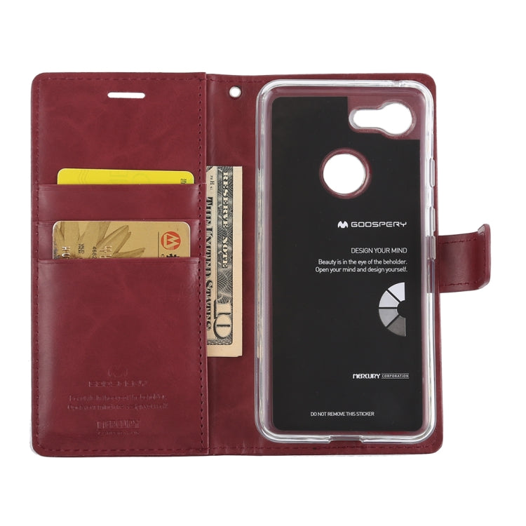 GOOSPERY BLUE MOON DIARY Crazy Horse Texture Horizontal Flip Leather Case for Google Pixel 3, with Holder & Card Slots & Wallet