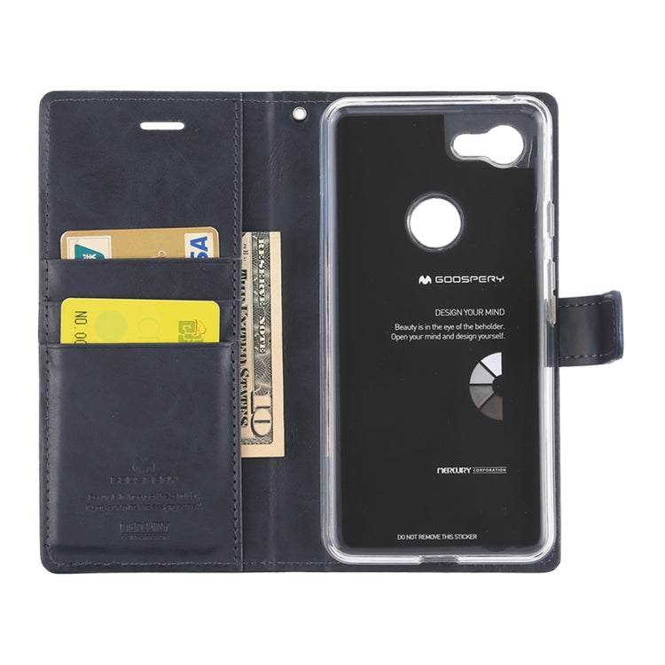 GOOSPERY BLUE MOON DIARY Crazy Horse Texture Horizontal Flip Leather Case for Google Pixel 3 XL, with Holder & Card Slots & Wallet