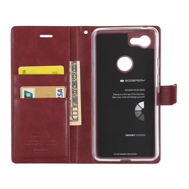 GOOSPERY BLUE MOON DIARY Crazy Horse Texture Horizontal Flip Leather Case for Google Pixel 3 XL, with Holder & Card Slots & Wallet