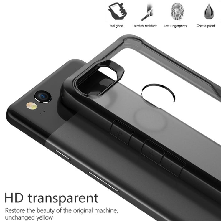 For Google Pixel 2 Transparent PC + TPU Full Coverage Shockproof Protective Back Case