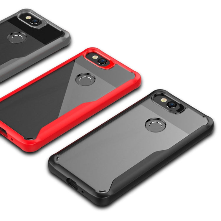 For Google Pixel 2 Transparent PC + TPU Full Coverage Shockproof Protective Back Case