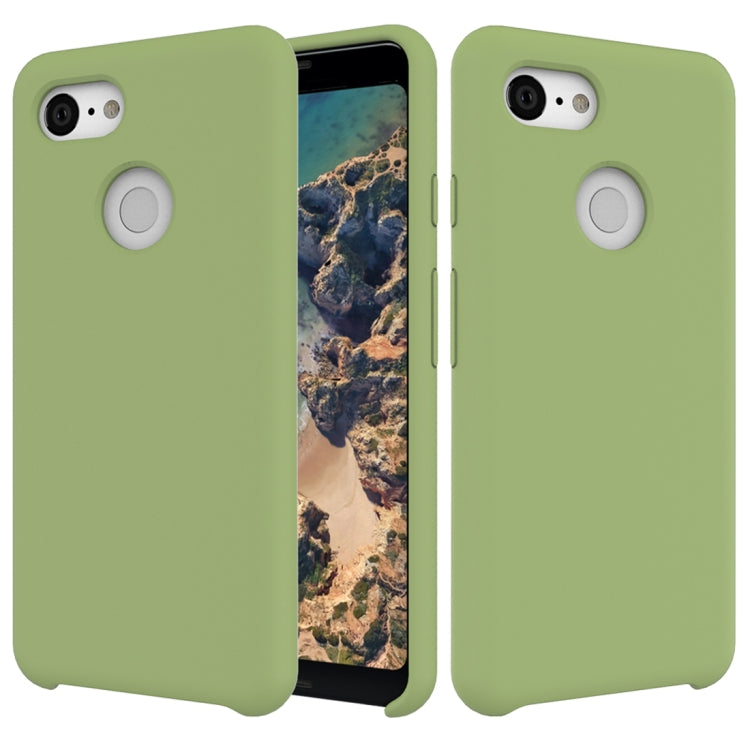Solid Color Liquid Silicone Dropproof Protective Case for Google Pixel 3