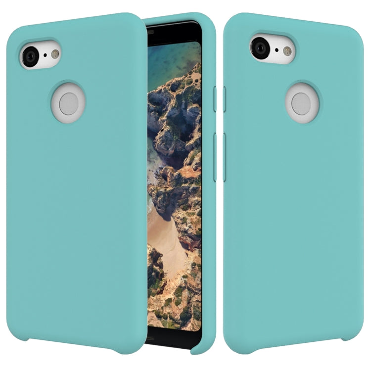 Solid Color Liquid Silicone Dropproof Protective Case for Google Pixel 3