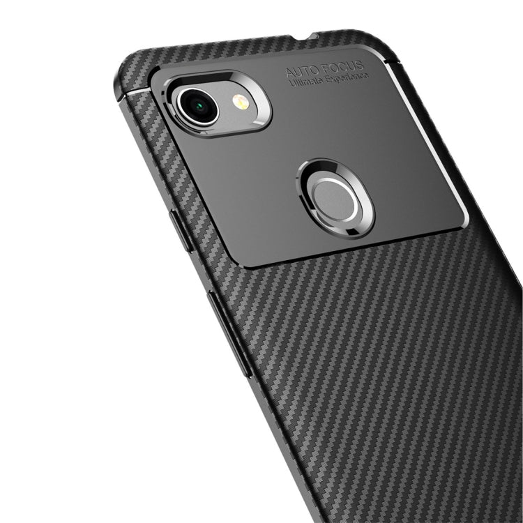 Carbon Fiber Texture Shockproof TPU Case for Google Pixel 3a XL(Black)