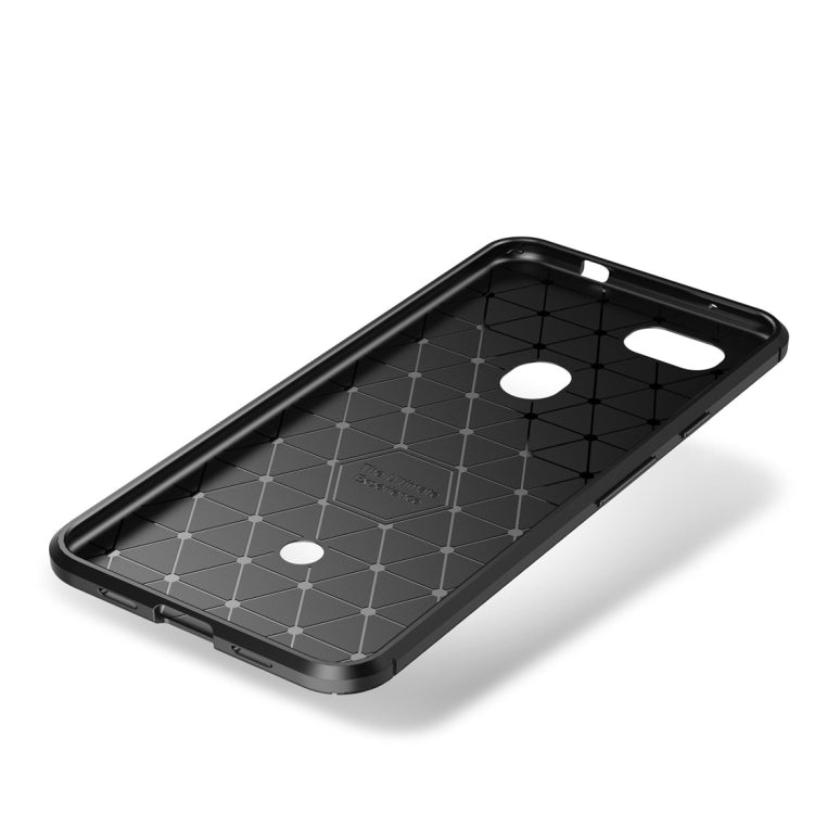 Carbon Fiber Texture Shockproof TPU Case for Google Pixel 3a (Brown)