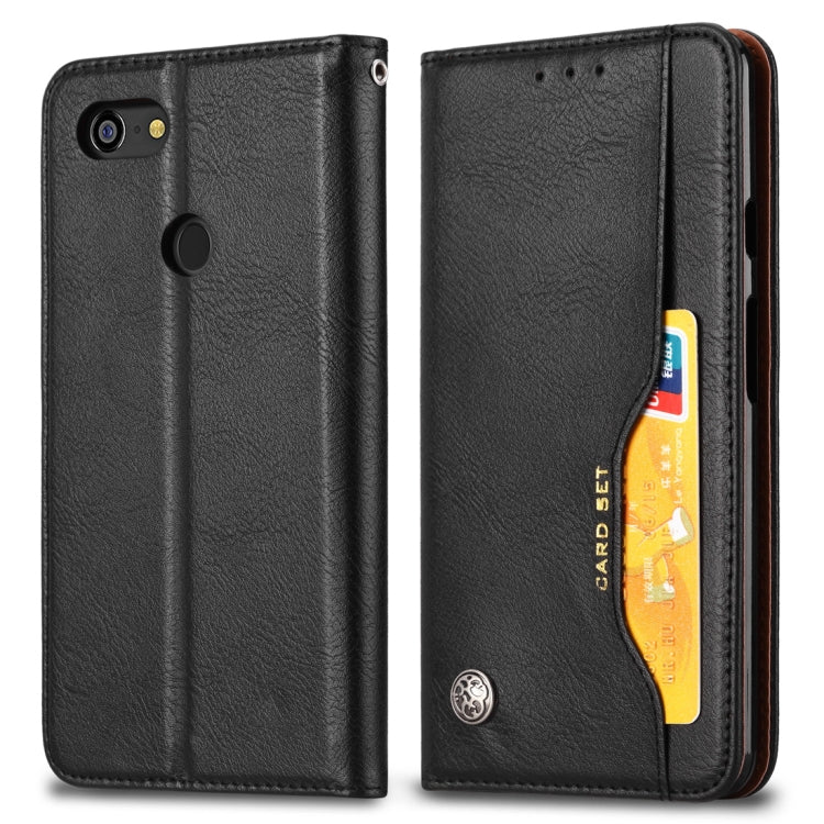 Knead Skin Texture Horizontal Flip Leather Case for Google Pixel 3 XL, with Photo Frame & Holder & Card Slots & Wallet