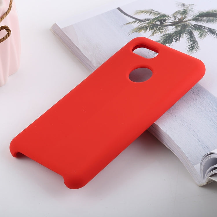 Solid Color Liquid Silicone Shockproof Soft Case for Google Pixel 3