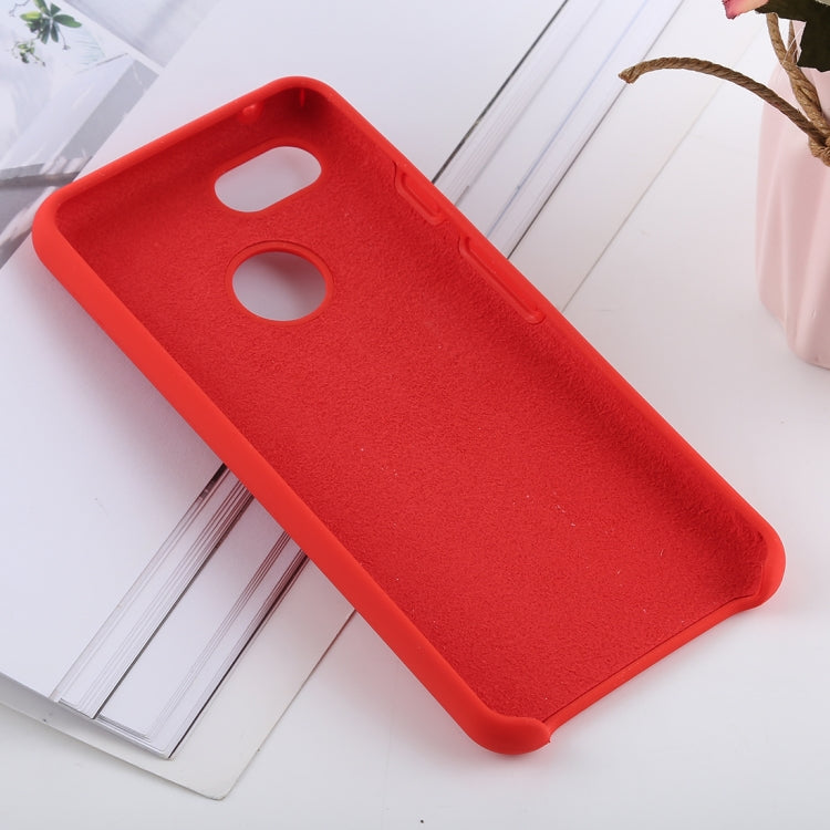 Solid Color Liquid Silicone Shockproof Soft Case for Google Pixel 3