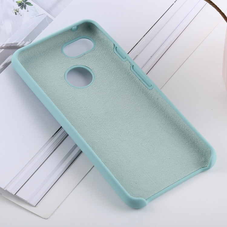 Solid Color Liquid Silicone Shockproof Soft Case for Google Pixel 3