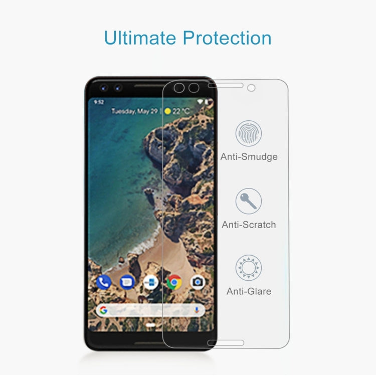 2 PCS 9H 2.5D Tempered Glass Film for Google Pixel 3